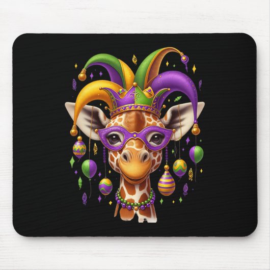Mardi Gras Giraffe Muismat (Voorkant)