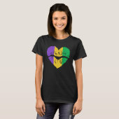 Mardi Gras Girl Lips Festival Colors Carnaval T-shirt (Voorkant volledig)