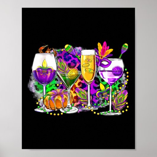 Mardi Gras GL wijn Poster (Voorkant)