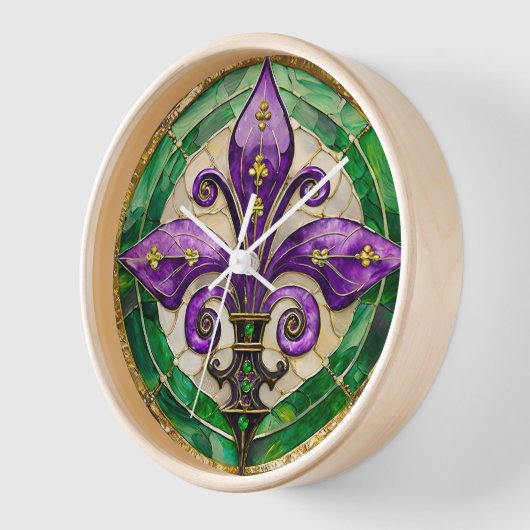 Mardi Gras Glas in lood Fleur de lis (Hoek)