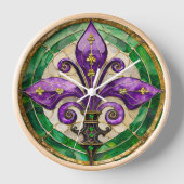 Mardi Gras Glas in lood Fleur de lis (Voorkant)