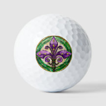 Mardi Gras Glas in lood Fleur de lis