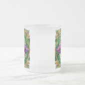 Mardi Gras Glas in lood Fleur de lis Matglas Koffiemok (Center)