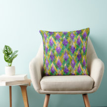 Mardi Gras Glas-in-lood Harlekijn Print