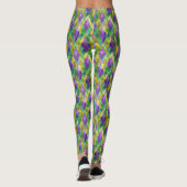 Mardi Gras Glas-in-lood Harlekijn Print Leggings (Achterkant)