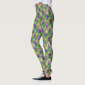 Mardi Gras Glas-in-lood Harlekijn Print Leggings (Links)