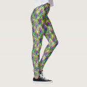 Mardi Gras Glas-in-lood Harlekijn Print Leggings (Rechts)