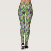 Mardi Gras Glas in lood Harlequin Print Leggings (Achterkant)