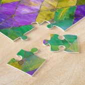 Mardi Gras Glas in lood Harlequin Print Legpuzzel (Zijkant)