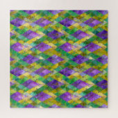 Mardi Gras Glas in lood Harlequin Print Legpuzzel (Horizontaal)