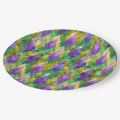 Mardi Gras Glas in lood Harlequin Print Papieren Bordje (Gekanteld)