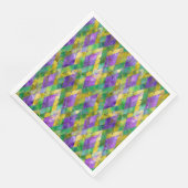Mardi Gras Glas in lood Harlequin Print Servet (Hoek)