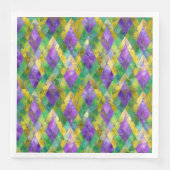 Mardi Gras Glas in lood Harlequin Print Servet (Voorkant)