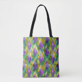Mardi Gras Glas in lood Harlequin Print Tote Bag (Voorkant)