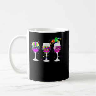 Mardi Gras Glass of Wijn Funny Drink wijn voor gri Koffiemok