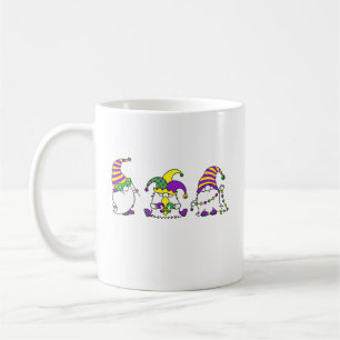 Mardi Gras Gnome Trio Schattig Carnaval Koffiemok
