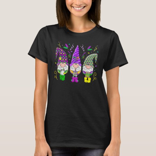Mardi Gras Gnomes Funny Jester Hat Gnomes Lover Me T-shirt (Voorkant)