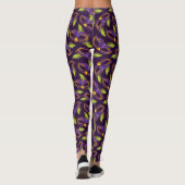 Mardi Gras Gold Green Paars Masker Leggings (Achterkant)