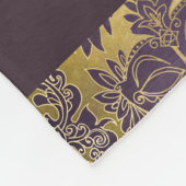 Mardi Gras Gold Paarse Maskers Patroon Gepersonali Fleece Deken (Hoek)