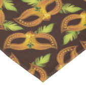 Mardi Gras Golden Mask Green Feathers Tafelkleed (Gekanteld)