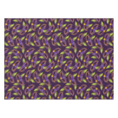 Mardi Gras Golden Paarse Mask Green Feathers Tafelkleed (Voorkant (Horizontaal))