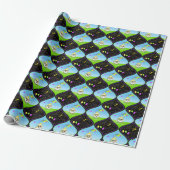 Mardi Gras Golfbal Vieren  Cadeaupapier (Uitgerold)