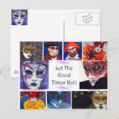 Mardi Gras Good Times  Briefkaart (Voorkant / Achterkant)