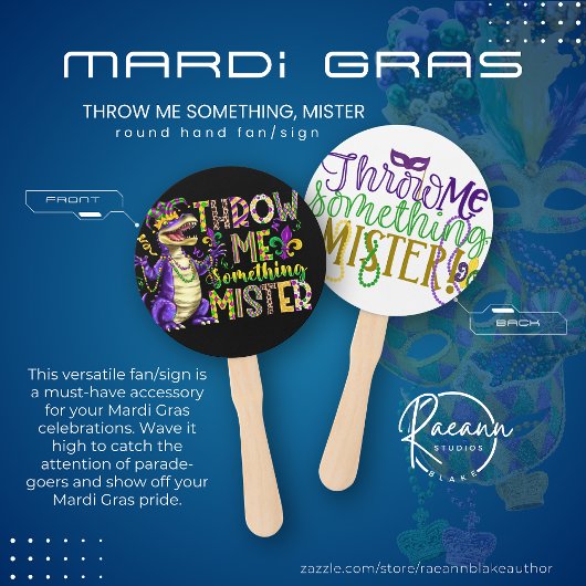Mardi Gras Gooi me iets, meneer Fan/Sign Handwaaier