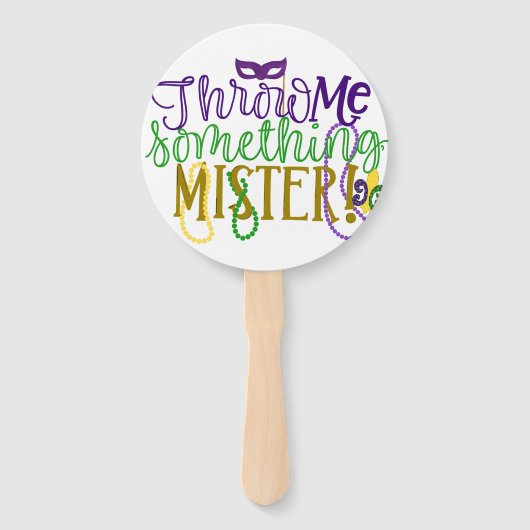 Mardi Gras Gooi Me Wat, Mijnheer Waai/Sign Handwaaier (Voorkant)