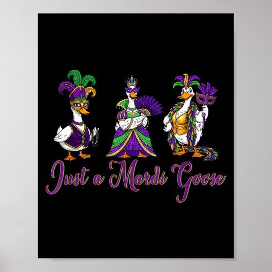 Mardi Gras Goose 2026 Gift Funny Tee Men,women  Poster (Voorkant)