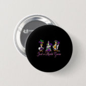 Mardi Gras Goose 2026 Gift Funny Tee Men,women  Ronde Button 5,7 Cm (Voorkant /achterkant)