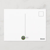 Mardi Gras Goud en Groen Pauw Veer Masker Briefkaart (Achterkant)