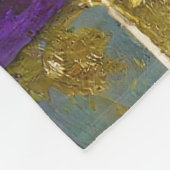 Mardi Gras Goud en Groen Pauw Veer Masker Fleece Deken (Hoek)