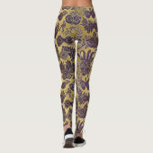 Mardi Gras Goud en Paarse Maskers Leggings (Achterkant)