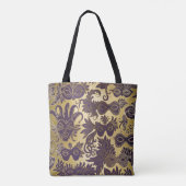 Mardi Gras Goud en Paarse Maskers Tote Bag (Achterkant)