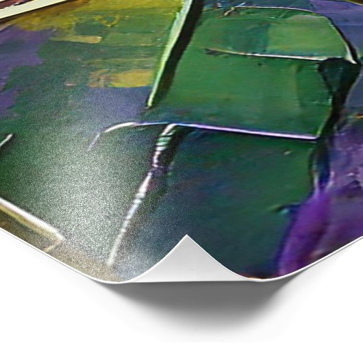 Mardi Gras Goud & Keramisch Kleurrijk Veermasker Foto Afdruk (Hoek)