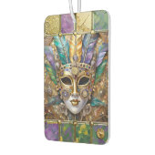 Mardi Gras Goud & Keramisch Kleurrijk Veermasker Luchtverfrisser (Links)