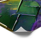 Mardi Gras Goud & Keramisch Kleurrijk Veermasker Poster (Hoek)