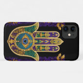 Mardi Gras Goud Paars Groen Hamsas Kunst Case-Mate iPhone Case (Achterkant (horizontaal))