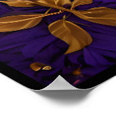 Mardi Gras Gouden Paarse Groene Hamsa's Kunst Poster (Hoek)