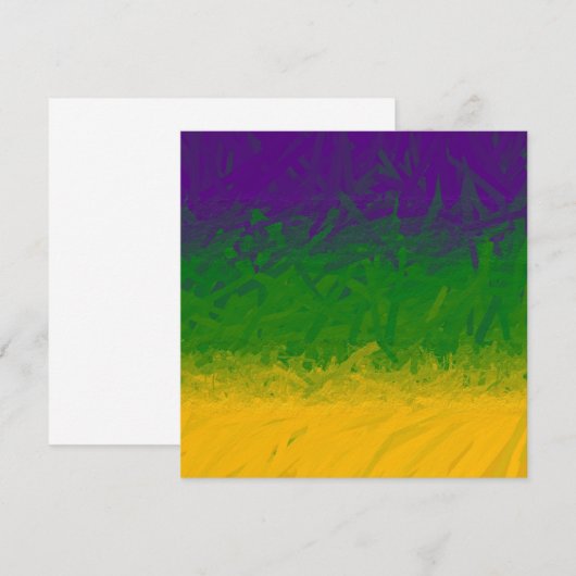 Mardi Gras Gradient Notitiekaartje (Voorkant / Achterkant)