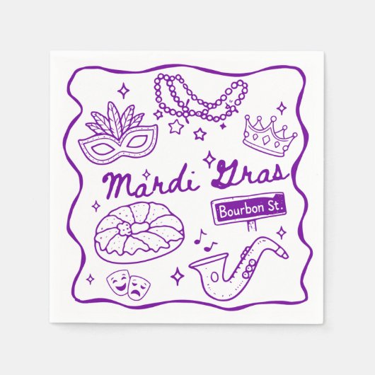 Mardi Gras Graduation Servet (Voorkant)