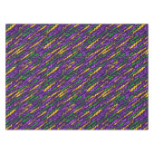 Mardi Gras Green Golden Paarse Ribbons Tafelkleed (Voorkant (Horizontaal))
