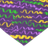 Mardi Gras Green Golden Paarse Ribbons Tafelkleed (Gekanteld)