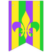 Mardi Gras Green Yellow Paars Fleur-de-Lis Vlaggetjes (Tweede vlag)