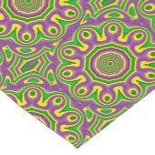 Mardi Gras Green Yellow Paars Pattern Mandala Korte Tafelloper (Hoek)
