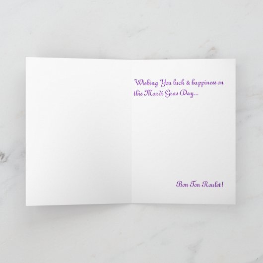 Mardi Gras Greeting Kaart (Binnen)