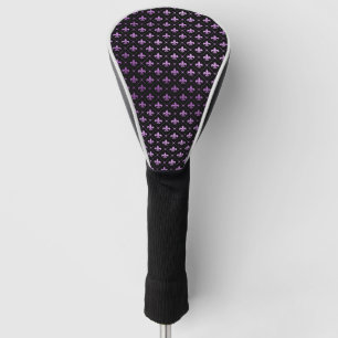 Mardi Gras Grid Helder Paarse Fleur De Lis NOLA Golfheadcover