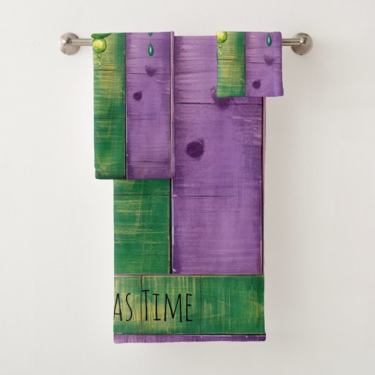 Mardi Gras | Groen Goud Paarse | Carnaval Bad Handdoek (Insitu)
