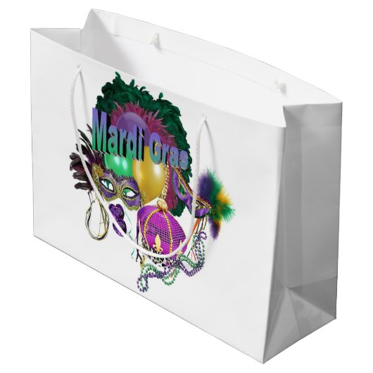Mardi Gras Groot Cadeauzakje (Achterkant Gekanteld)